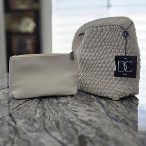 Cream Woven Tote Bag Set